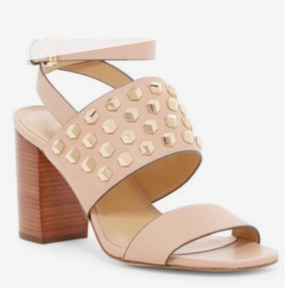 Michael Kors Shoes - Michael Kors Valencia Studded Heels Leather Sandals